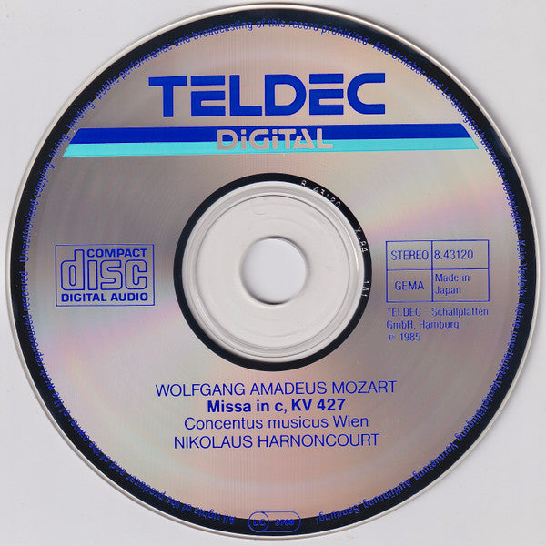 Wolfgang Amadeus Mozart, Krisztina Laki, Zsuzsanna Dénes, Kurt Equiluz, Robert Holl, Wiener Staatsopernchor, Concentus Musicus Wien, Nikolaus Harnoncourt : Missa In C, KV 427 "Grosse Messe" (CD, Album, RE, CTA)