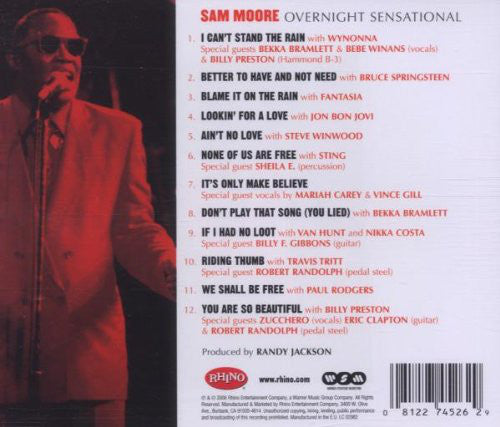 Sam Moore : Overnight Sensational (CD, Album)