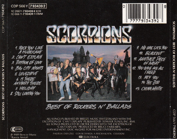 Scorpions : Best Of Rockers N' Ballads (CD, Comp)