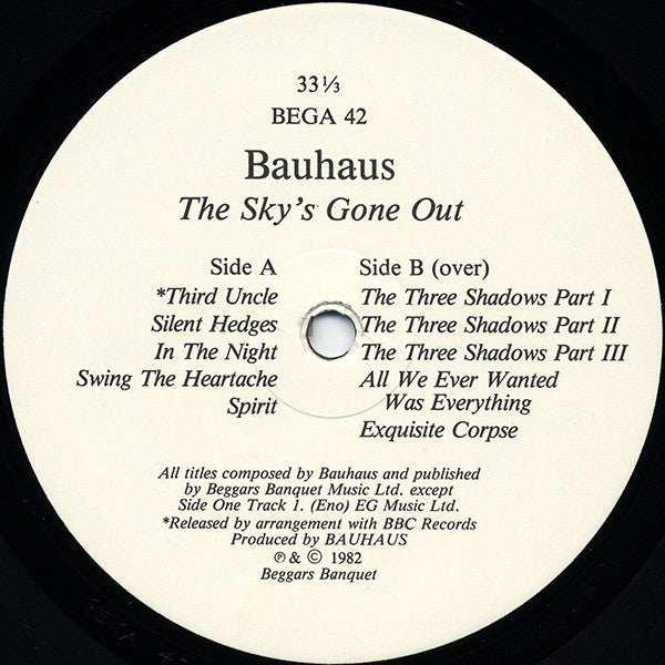 Bauhaus : The Sky's Gone Out (LP, Album)