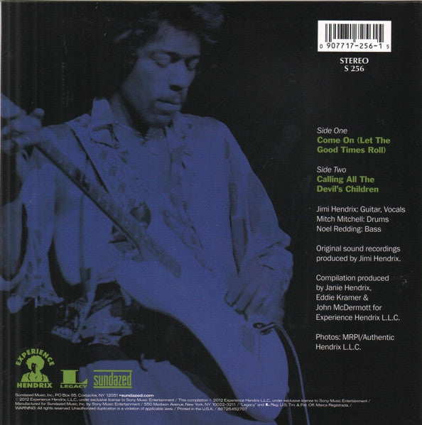 The Jimi Hendrix Experience : Come On (Let The Good Times Roll) (7", Single)