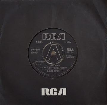 David Bowie : Alabama Song (7", Single, Promo)