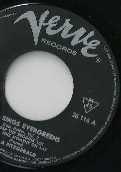 Ella Fitzgerald : Ella Sings Evergreens Cole Porter Vol. 2 (7", EP)