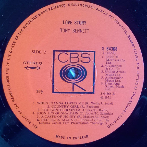 Tony Bennett : Love Story (LP, Album)