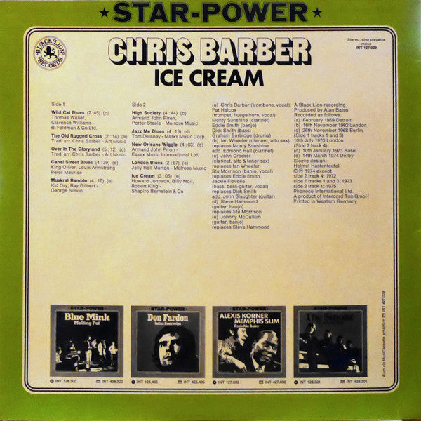 Chris Barber : Ice Cream (LP, Comp)