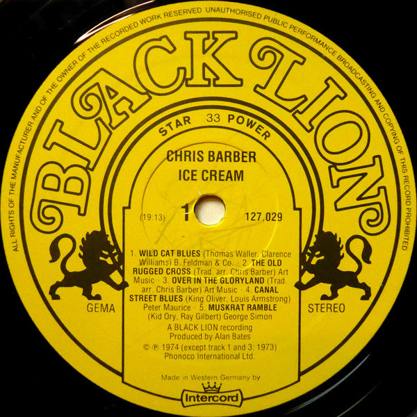 Chris Barber : Ice Cream (LP, Comp)