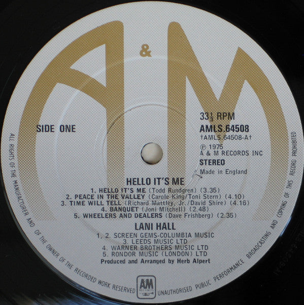 Lani Hall : Hello It's Me (LP, Album)