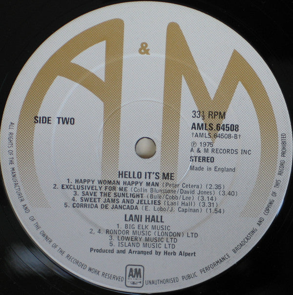Lani Hall : Hello It's Me (LP, Album)