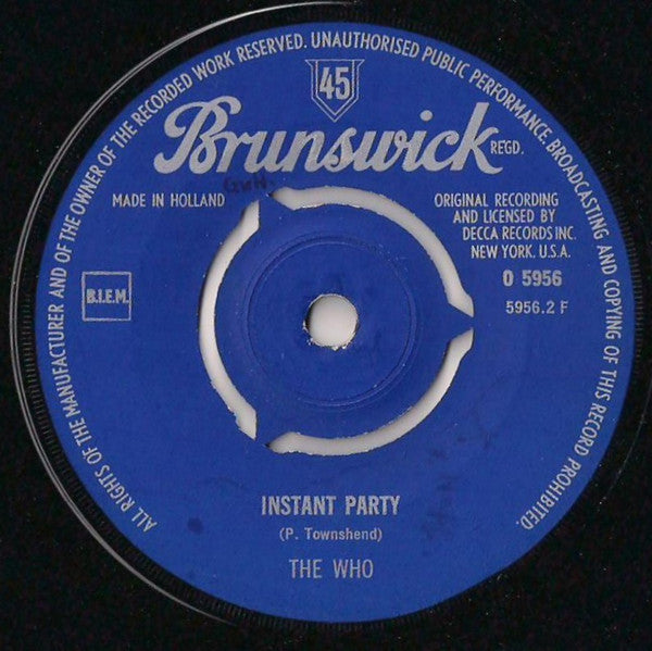 The Who : A Legal Matter / Instant Party (7", Single)