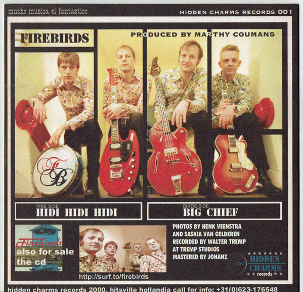 The Firebirds (5) : Play 2 Hits For The Kids (7", Red)