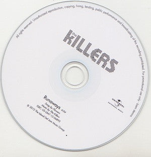 The Killers : Runaways (CDr, Single, Promo)
