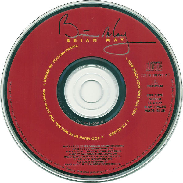 Brian May : Too Much Love Will Kill You (CD, Single)
