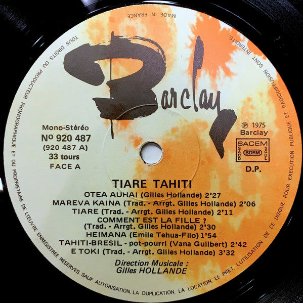 Tiare Tahiti : Tiare Tahiti (LP, Album)