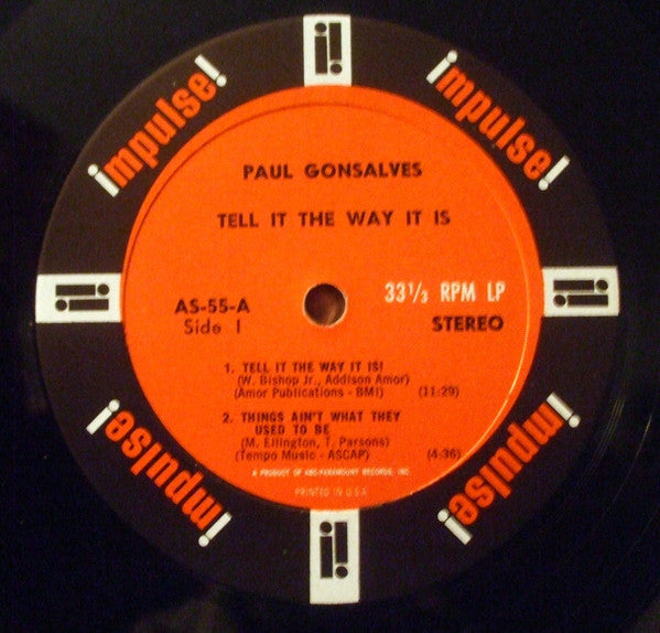 Paul Gonsalves : Tell It The Way It Is! (LP, Album, RE)