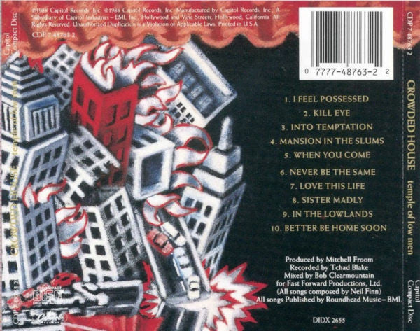 Crowded House : Temple Of Low Men (CD, Album)