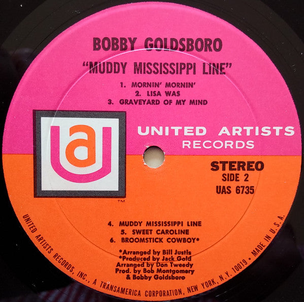 Bobby Goldsboro : Muddy Mississippi Line (LP, Album)