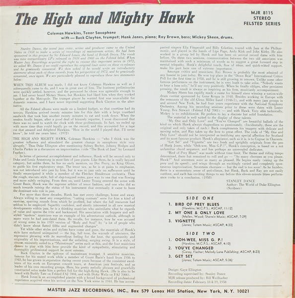 Coleman Hawkins Quintet : The High And Mighty Hawk (LP, RE)
