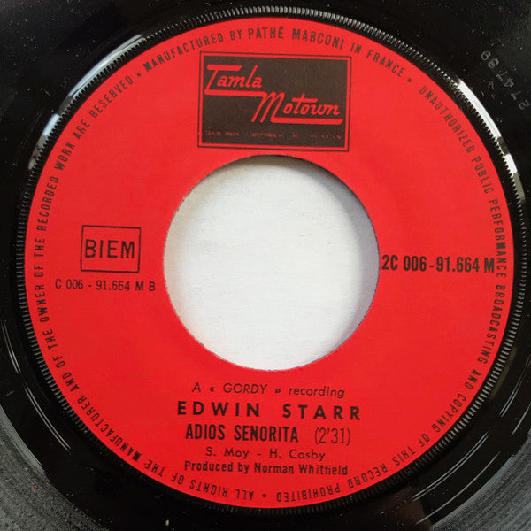 Edwin Starr : War / Adios Senorita (7", Single)