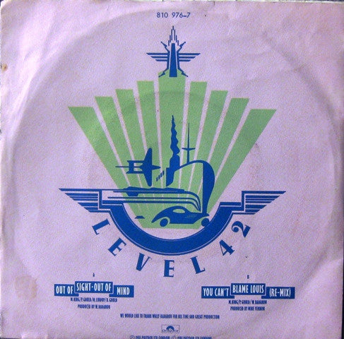 Level 42 : Out Of Sight - Out Of Mind (7", Single)
