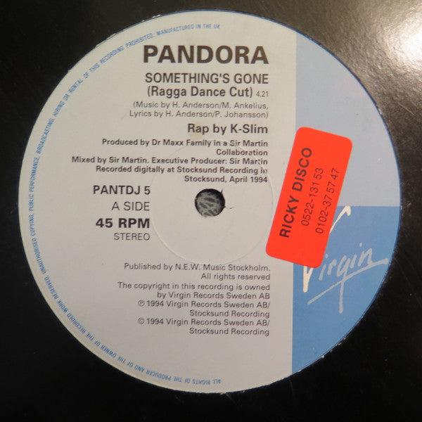 Pandora : Something's Gone (12")