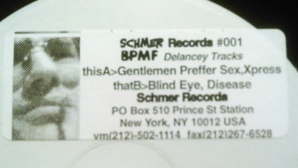 BPMF : Delancey Tracks (12", W/Lbl)