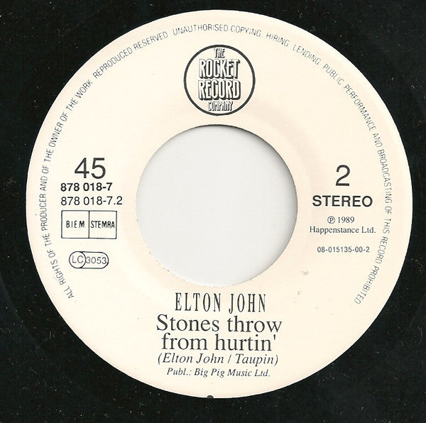 Elton John : Blue Avenue (7", Single)