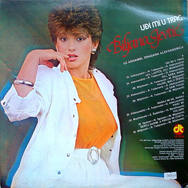 Biljana Jevtić Uz Ansambl Dragana Aleksandrića : Uđi Mi U Trag (LP, Album)