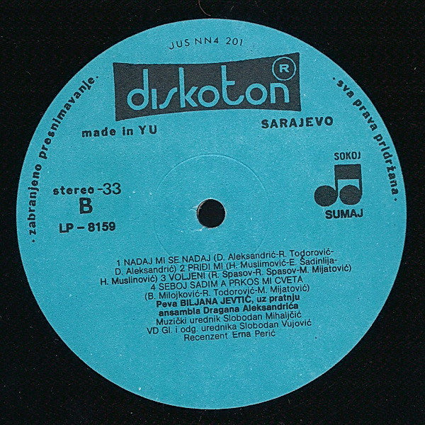 Biljana Jevtić Uz Ansambl Dragana Aleksandrića : Uđi Mi U Trag (LP, Album)