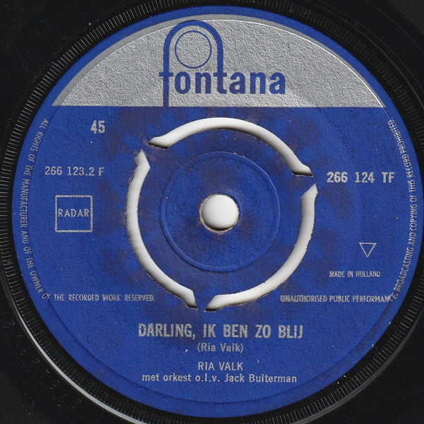 Ria Valk : Hou Je Echt Nog Van Mij, Rocking Billy? (7", Single, Blu)