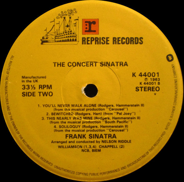 Frank Sinatra : The Concert Sinatra (LP, Album, RE)
