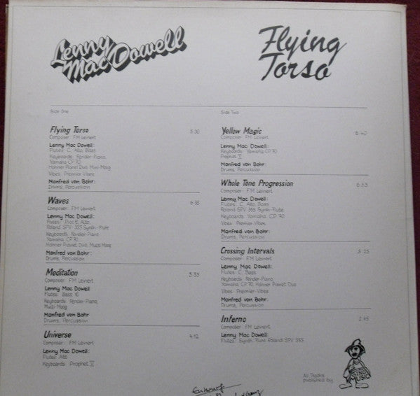 Lenny Mac Dowell : Flying Torso (LP, Album, Gat)