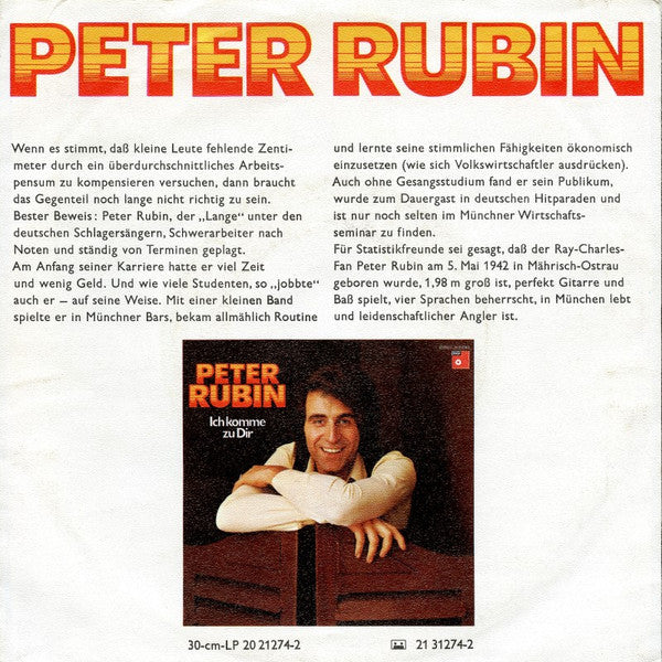 Peter Rubin : In Der Nacht (7", Single)