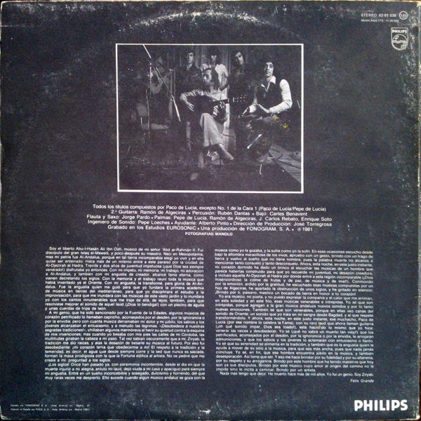 Paco De Lucía : Solo Quiero Caminar (LP, Album, Gat)