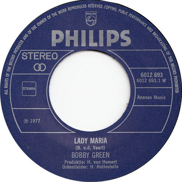 Bobby Green (18) : Lady Maria (7", Single)
