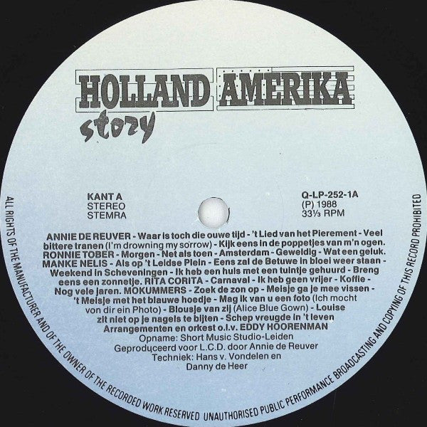 Various : Holland Amerika Story (LP, Album)