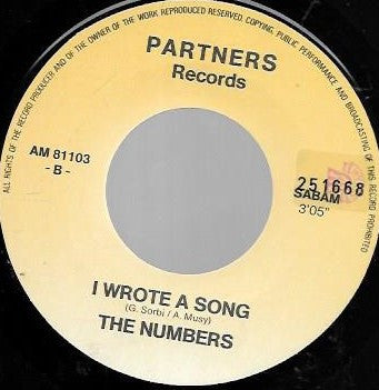 The Numbers (15) : You Never Come (7", Single)