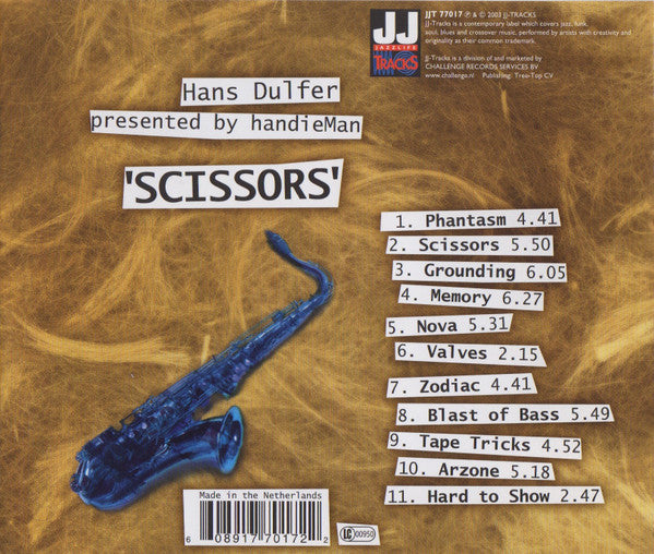 Hans Dulfer Presented by handieMan : Scissors (CD, Album)