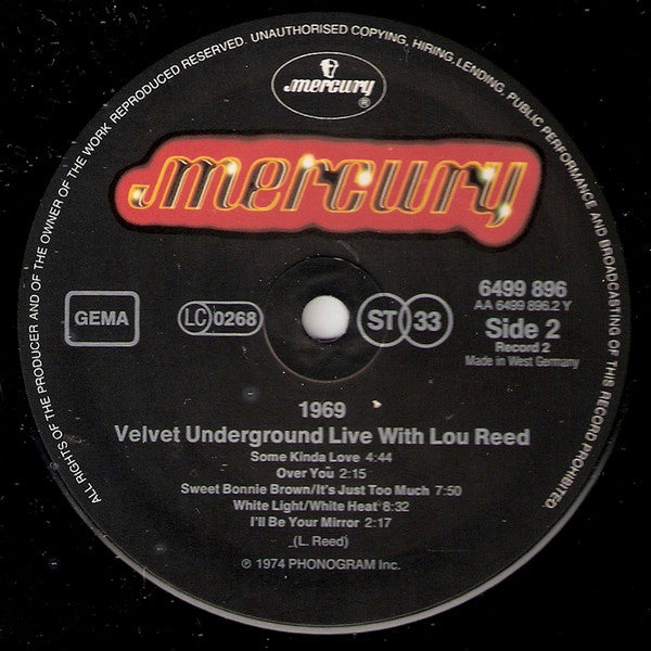 The Velvet Underground : 1969 Velvet Underground Live With Lou Reed (2xLP, Album, RE)