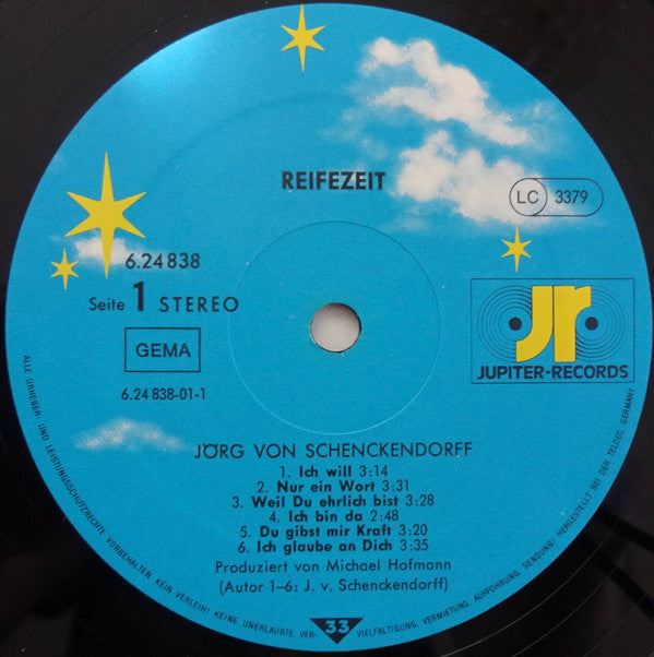 Jörg von Schenckendorff : Reifezeit (LP, Album, Gat)