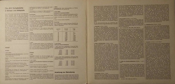 No Artist : Die dhfi Schallplatte 2: Hörtest- Und Meßplatte (LP, Gat)