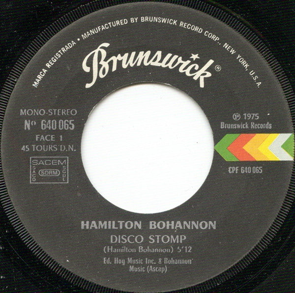 Hamilton Bohannon : East Coast Groove / Disco Stomp (7", Single)