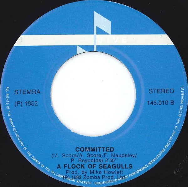 A Flock Of Seagulls : Wishing (If I Had A Photograph Of You) (7", Single)