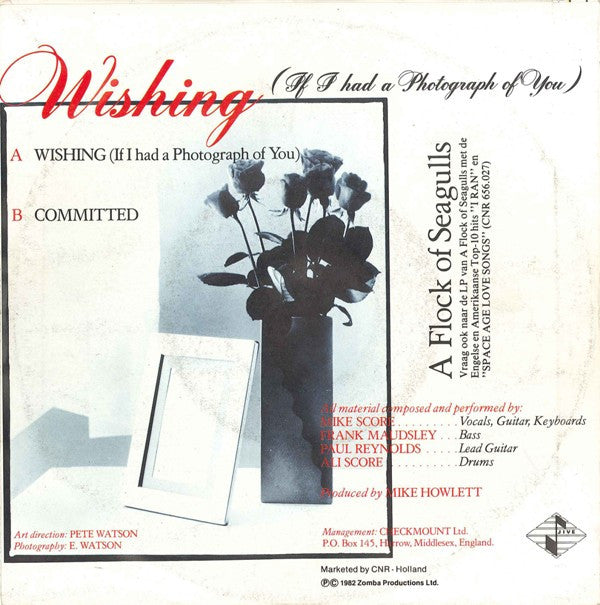 A Flock Of Seagulls : Wishing (If I Had A Photograph Of You) (7", Single)