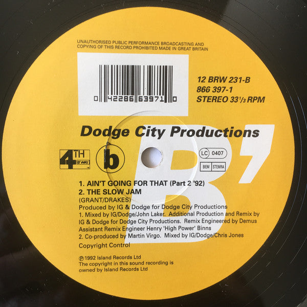 Dodge City Productions : The Clarity EP (The Road In Front Of Me) (12")