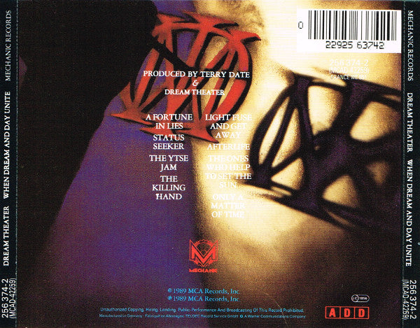 Dream Theater : When Dream And Day Unite (CD, Album)