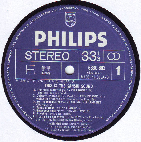 Various : This Is The Sansui Sound (LP, Comp, Gat)