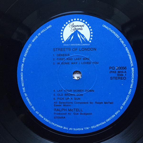 Ralph McTell : Streets Of London (LP, RE, RP)