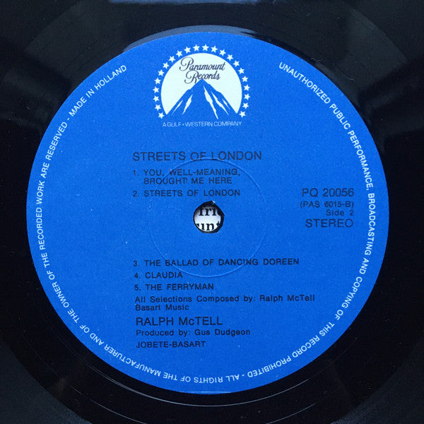 Ralph McTell : Streets Of London (LP, RE, RP)