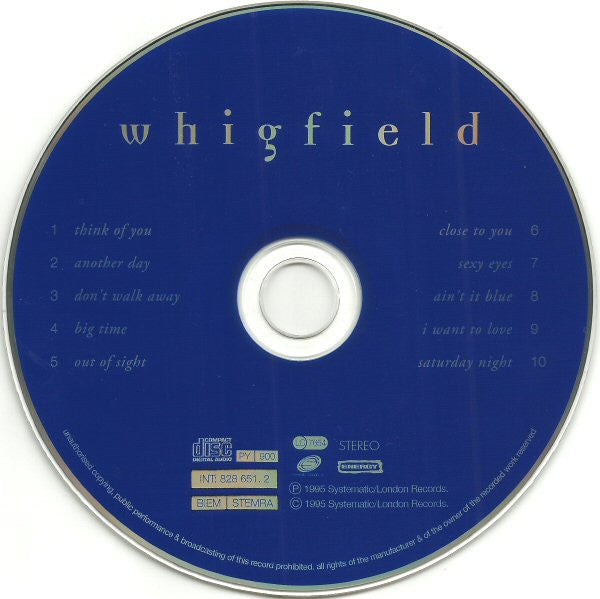 Whigfield : Whigfield (CD, Album)