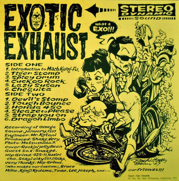 The Fabulous Mach Kung-Fu : Exotic Exhaust (LP, Album, Red)